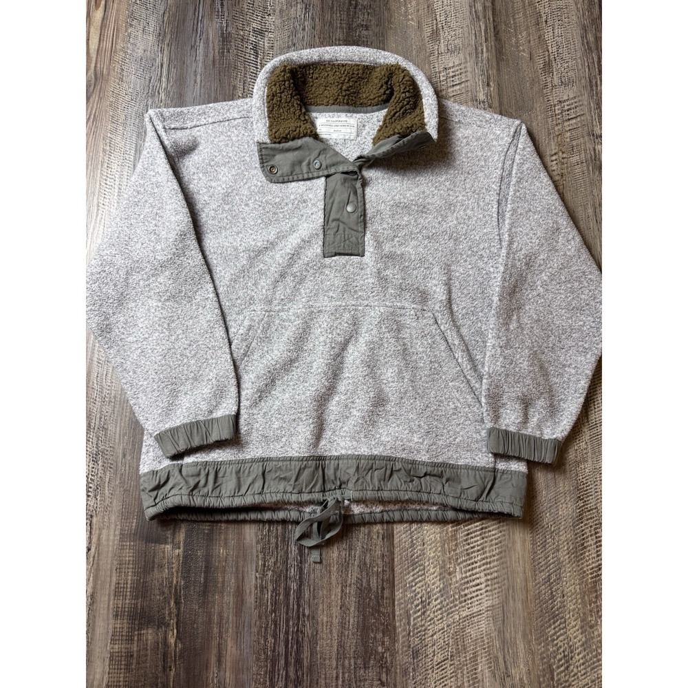 REI Co-Op Norseland Heather Gray Sage Snap Outdoor Fleece Jacket Womens M